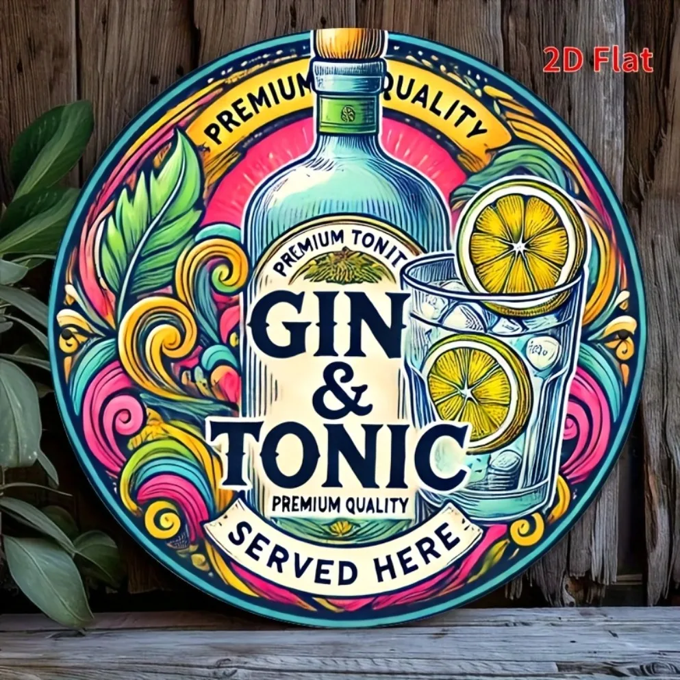 Home Bar Accessories - 2D Printed Gin & Tonic Wall