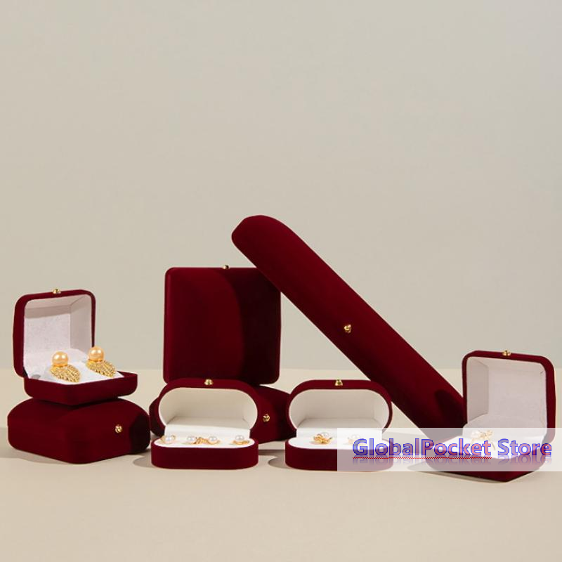 Bar Cart Gold - [TG823]Flocking Gold Buckle Jewelry Box Pendant