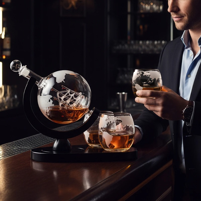 Creative Globe Decanter Set wi - Decanter Globe Set reseña y precio