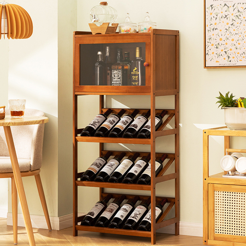 Solid Bamboo Wine Rack 3/4-Tie - Home Bar Shelves reseña y precio