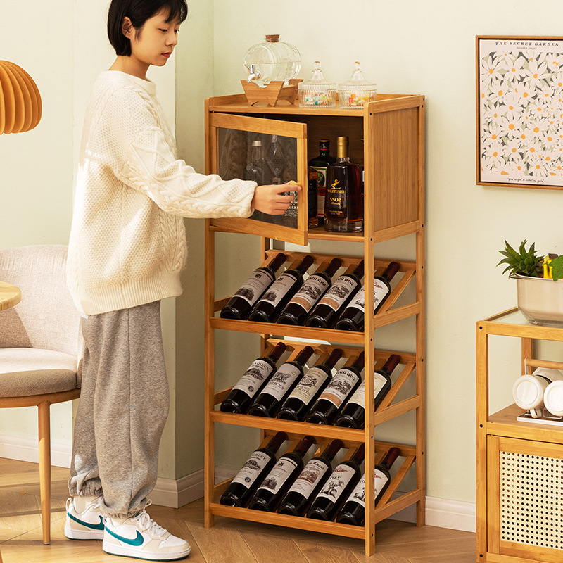 Solid Bamboo Wine Rack 3/4-Tie - Home Bar Shelves reseña y precio