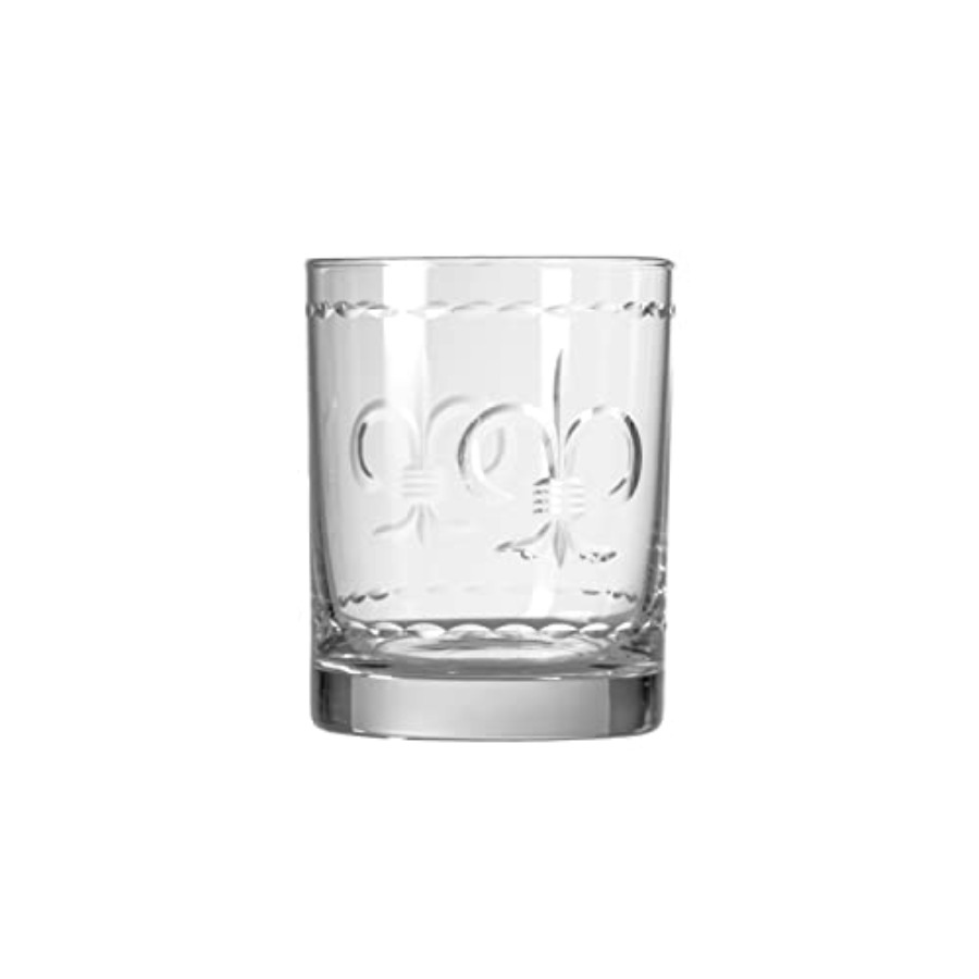 Fleur De Lis Double Old Fashio - Old Fashioned Glass reseña y precio
