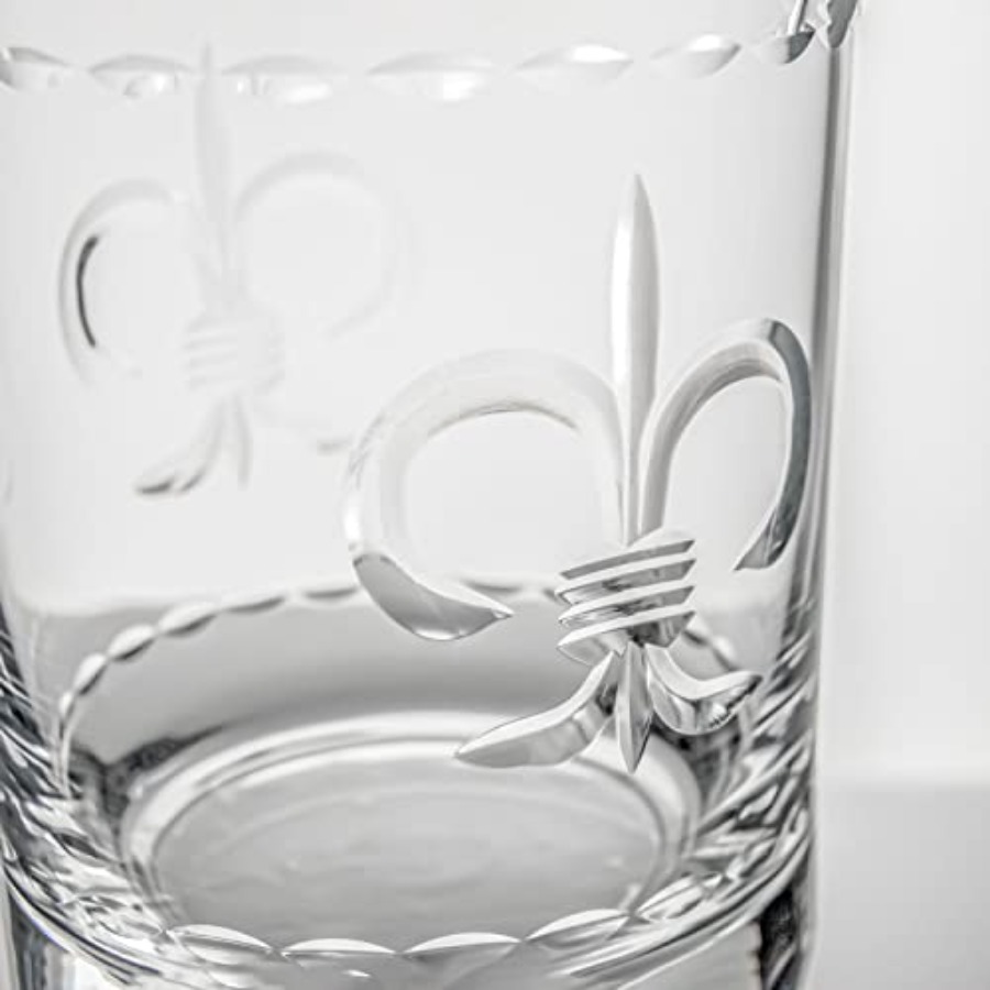 Fleur De Lis Double Old Fashio - Old Fashioned Glass reseña y precio