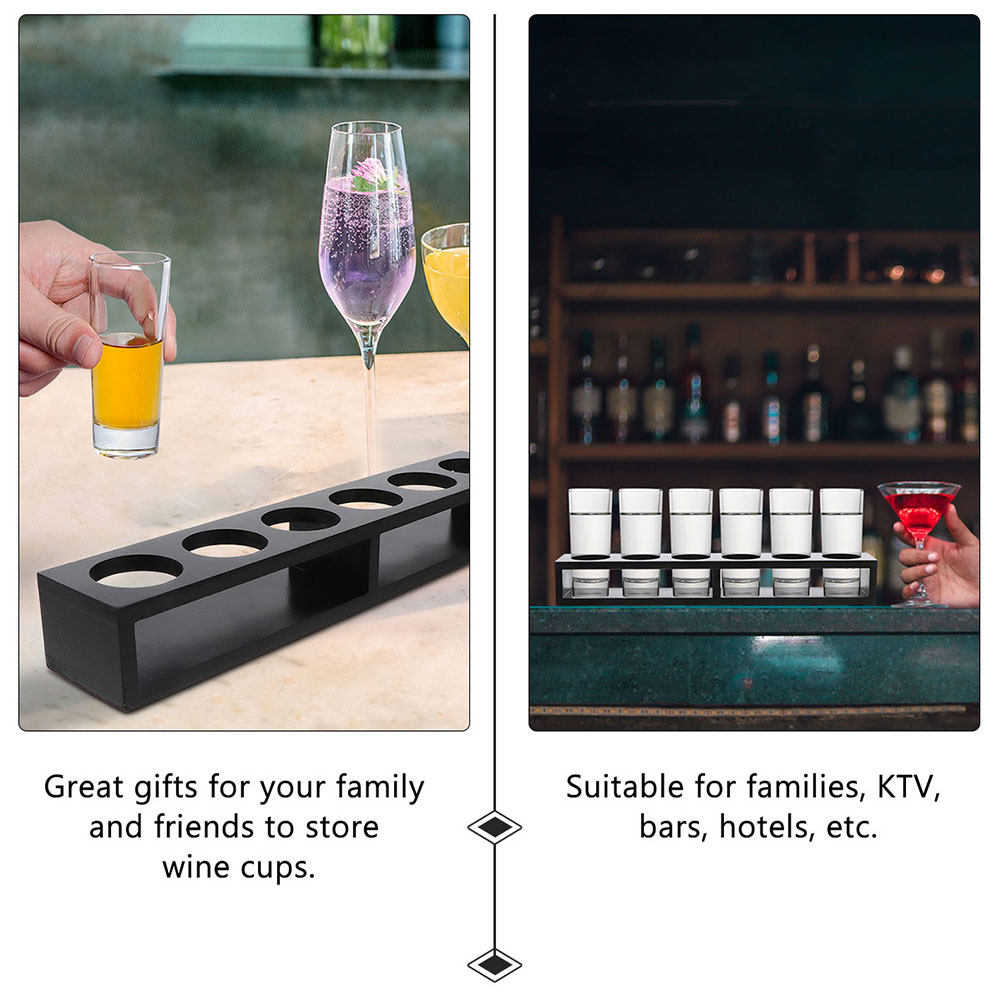 2Pcs Shot Glasses Rack Wooden  - Home Bar Stand reseña y precio