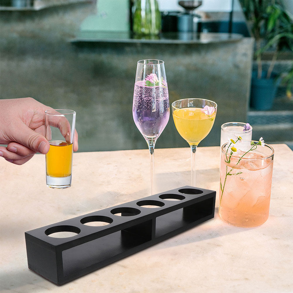 2Pcs Shot Glasses Rack Wooden  - Home Bar Stand reseña y precio