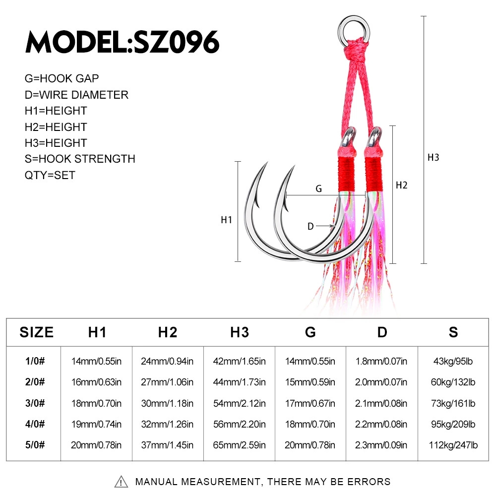 5Pairs Double Barbed Assist Ho - Jigger Double Sided reseña y precio