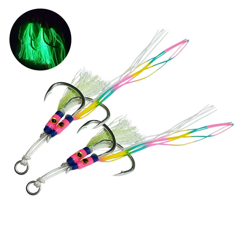 2Pairs/bag Glow Jig Lure Hooks - Jigger Double Sided reseña y precio