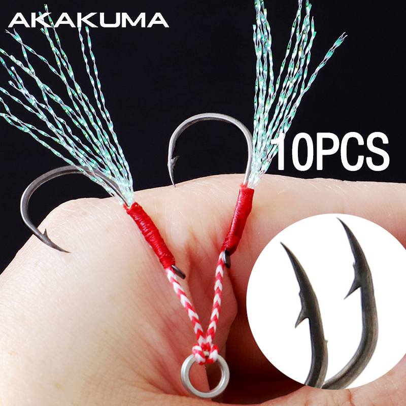 10Pcs Fishing Hooks Single Hoo - Jigger Double Sided reseña y precio