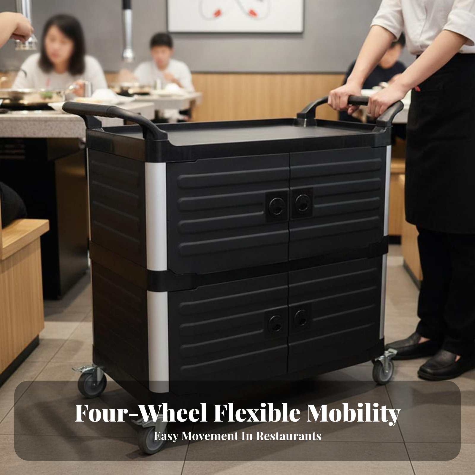 3-Tier utility Cart with caste - Home Bar Shelves reseña y precio