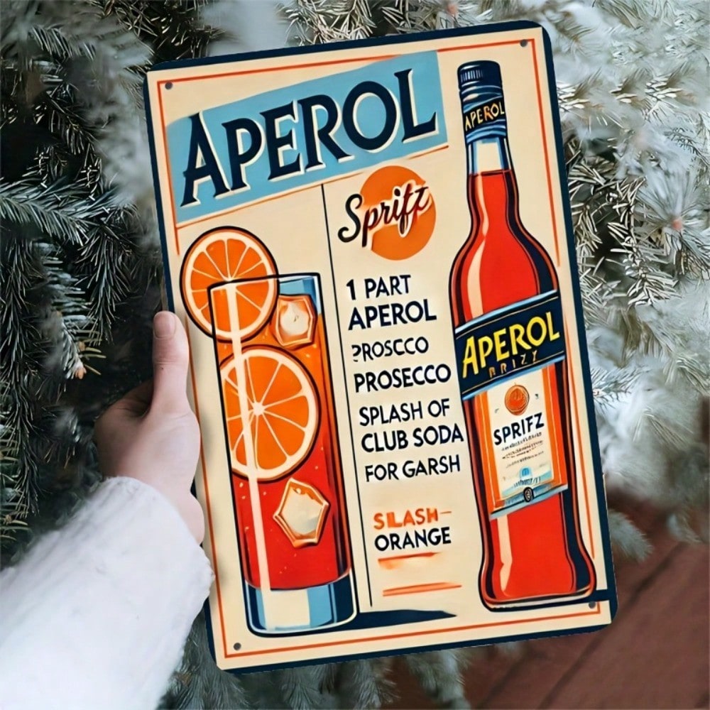 Vintage Aperol Spritz Metal Si - Home Bar Accessories reseña y precio