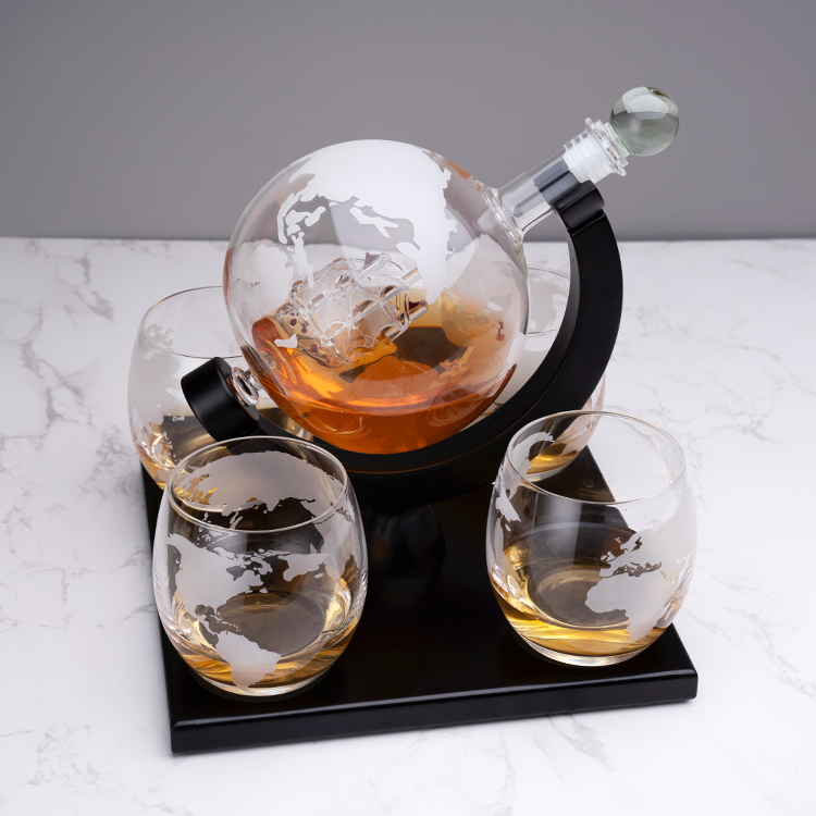 Factory Sale Custom 850ML High - Decanter Globe Set reseña y precio