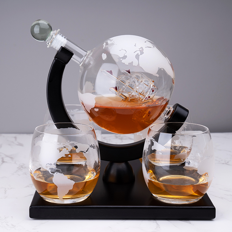 Factory Sale Custom 850ML High - Decanter Globe Set reseña y precio