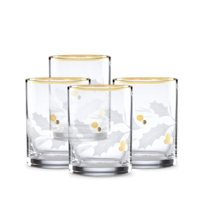 886861 Holiday Gold 4Piece Dou - Old Fashioned Glass reseña y precio