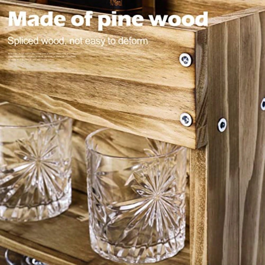 Wine Rack Wall Mounted WoodAlc - Home Bar Shelves reseña y precio
