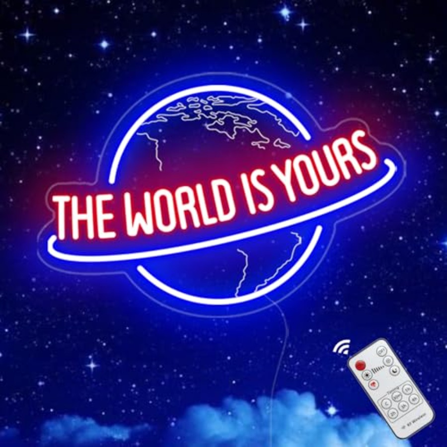 The World Is Yours Neon Sign,  - Home Bar Signs reseña y precio