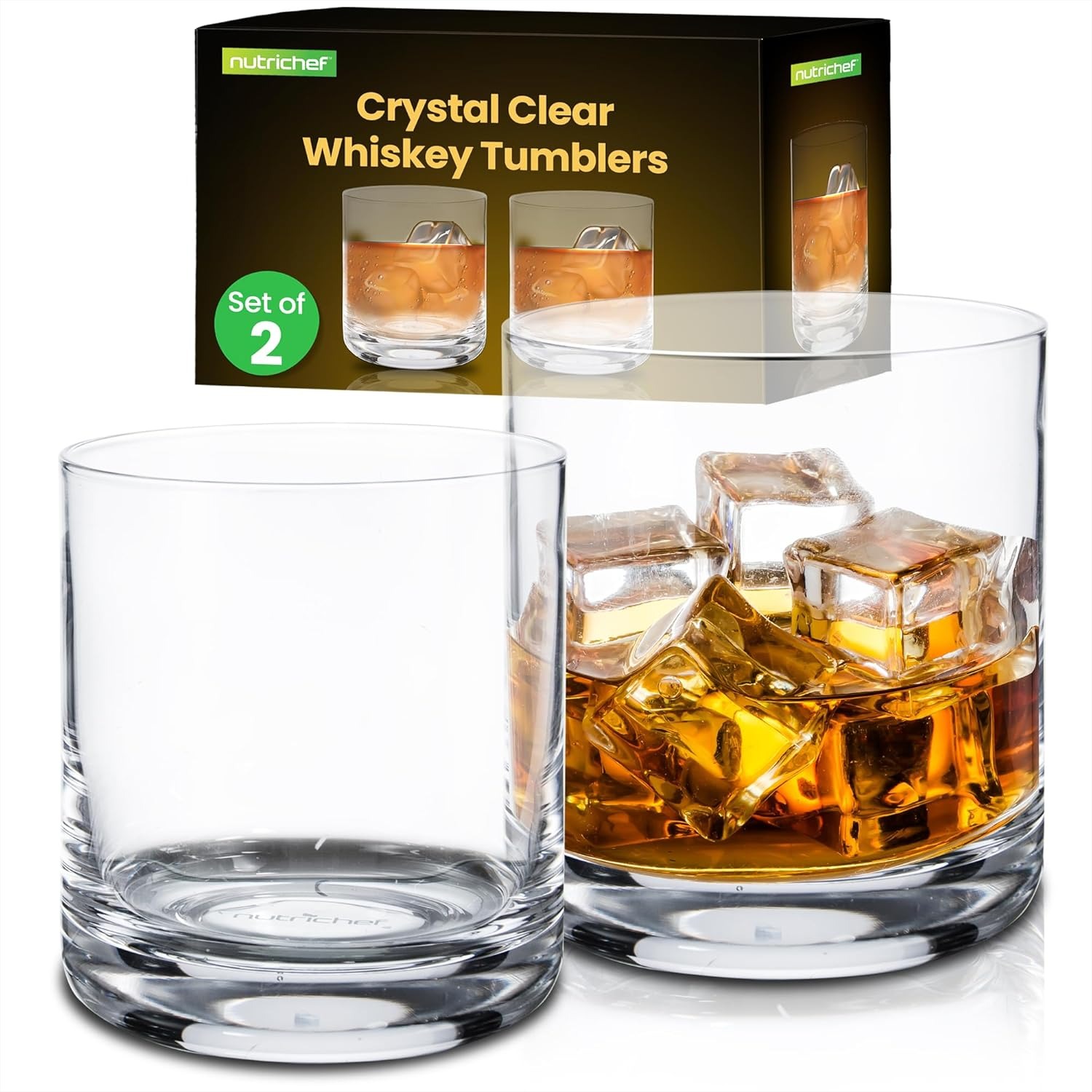 Whiskey Glass Set of 2 – 10 Oz - Home Bar Set reseña y precio