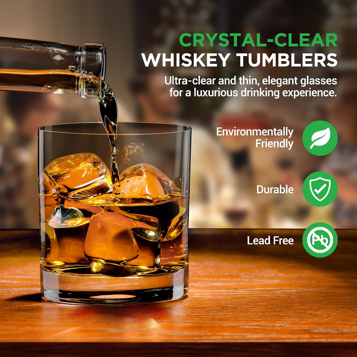 Whiskey Glass Set of 2 – 10 Oz - Home Bar Set reseña y precio
