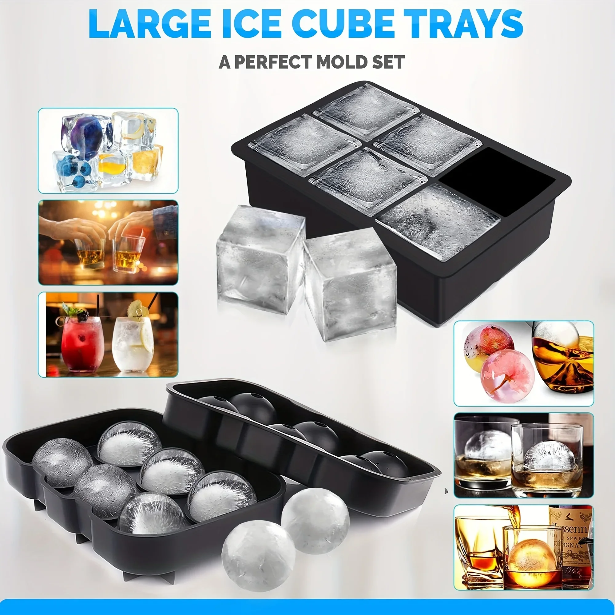 1pc 3D Rose Ice Cube Mold, Squ - Ice Mold Sphere reseña y precio