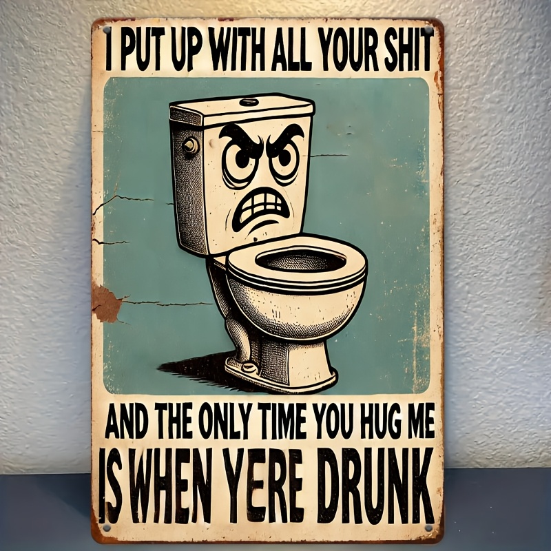 Humorous Bathroom Decor Sign,  - Home Bar Accessories reseña y precio