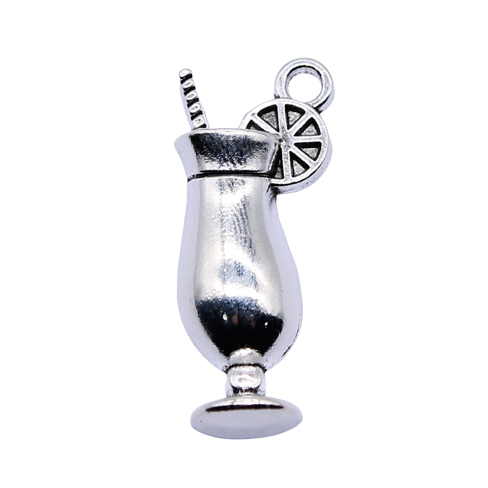 4pcs 12x28mm Antique Silver Co - Old Fashioned Glass reseña y precio