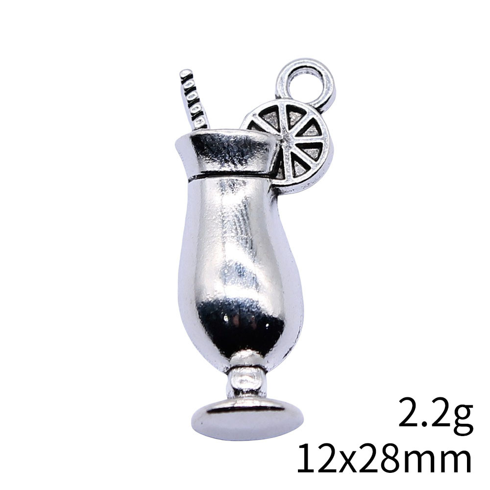 4pcs 12x28mm Antique Silver Co - Old Fashioned Glass reseña y precio
