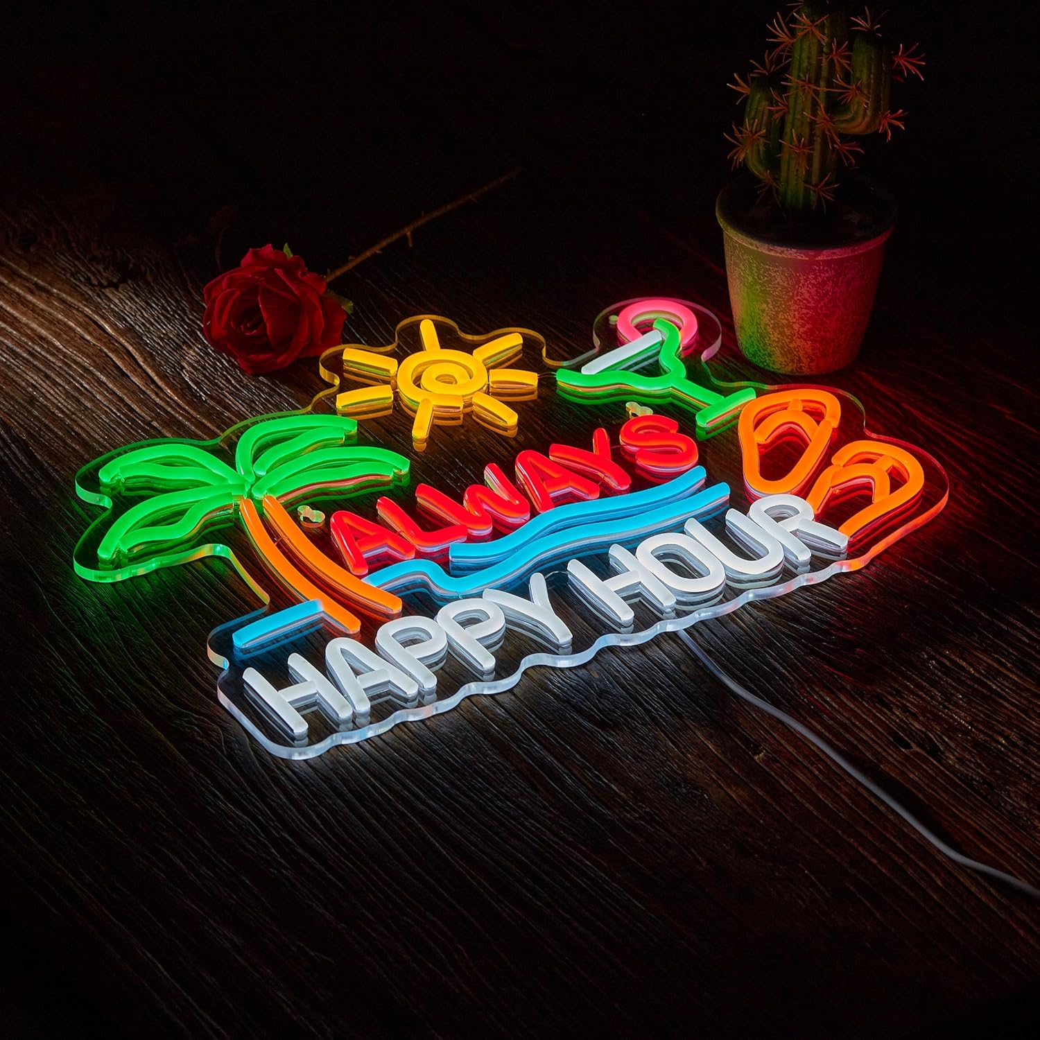 Always Happy Hour Beer Bar Neo - Home Bar Signs reseña y precio