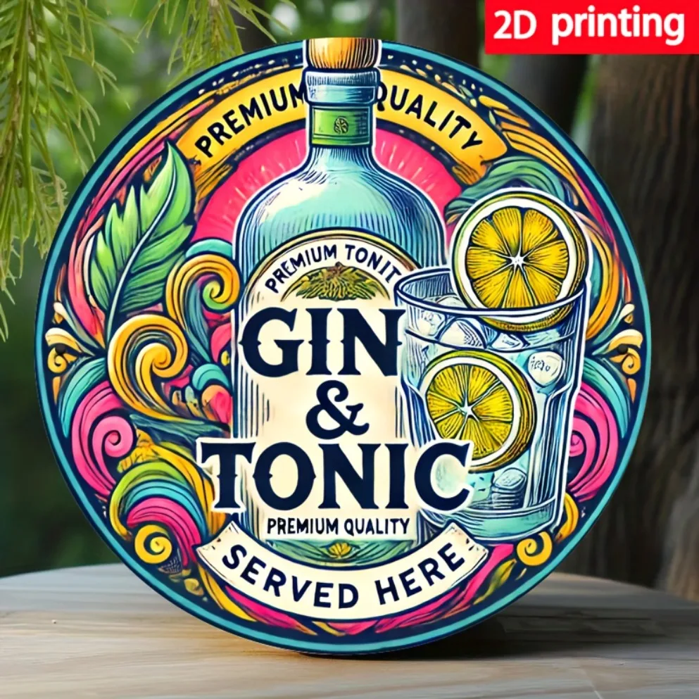 2D Printed Gin & Tonic Wall Mu - Home Bar Accessories reseña y precio