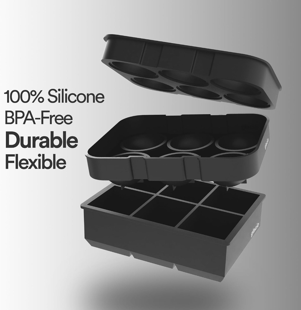 Silicone Ice Cube Trays – Larg - Ice Mold Sphere reseña y precio