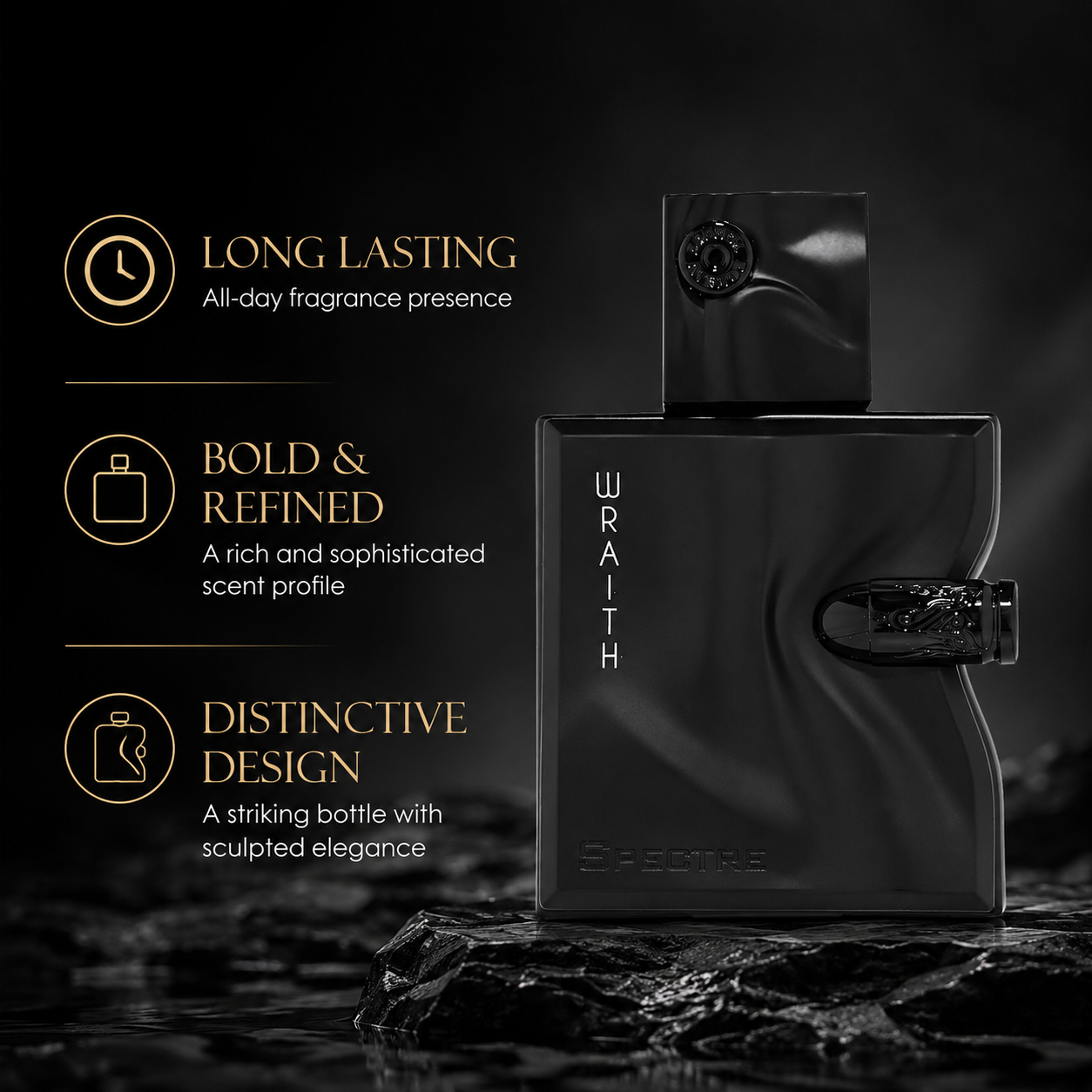 Sculpted Black Bottle Men Eau  - Home Bar Accessories reseña y precio