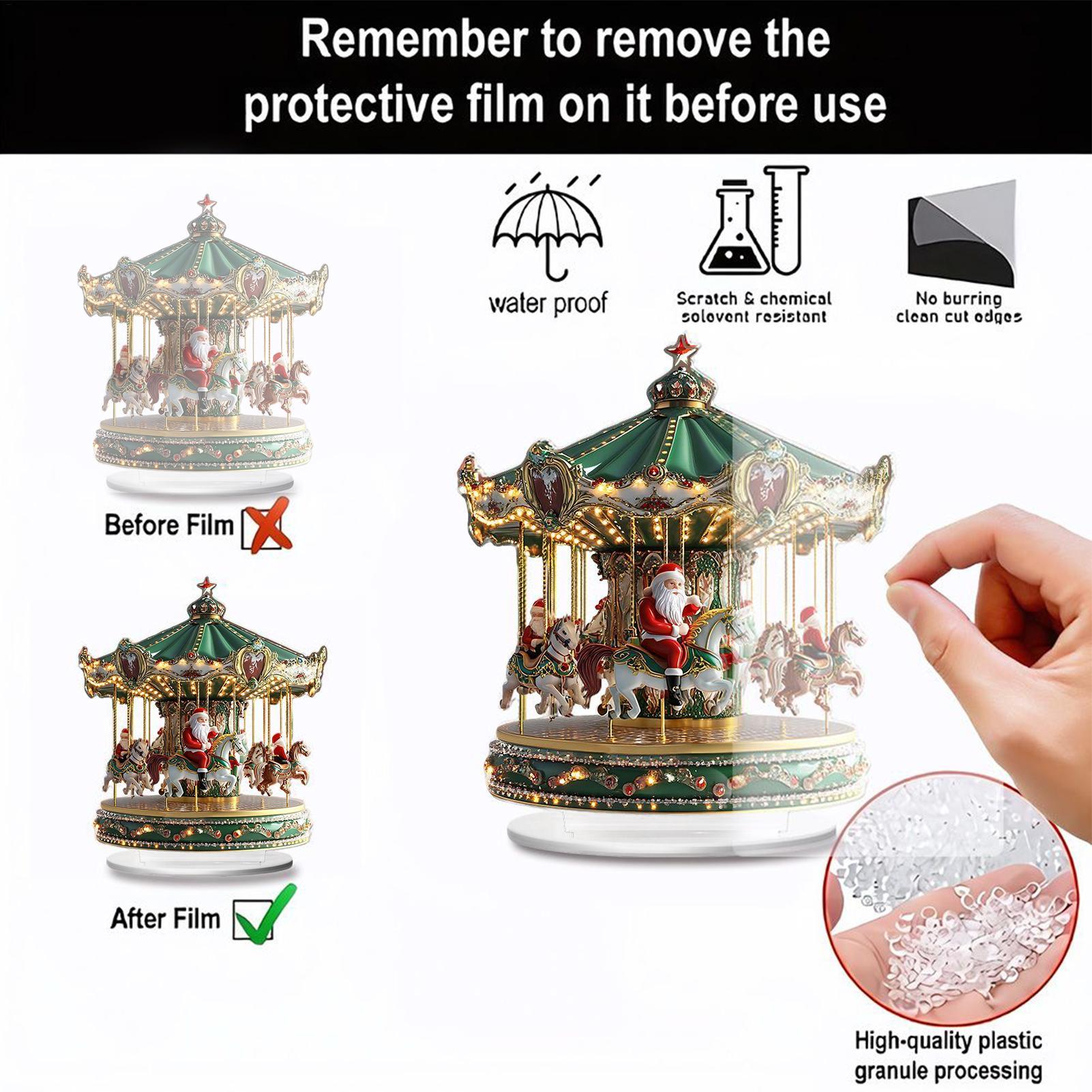 Christmas Carousel Acrylic 2D  - Home Bar Shelves reseña y precio