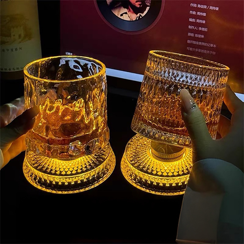 360° Rotating Whiskey Glass wi - Old Fashioned Glass reseña y precio