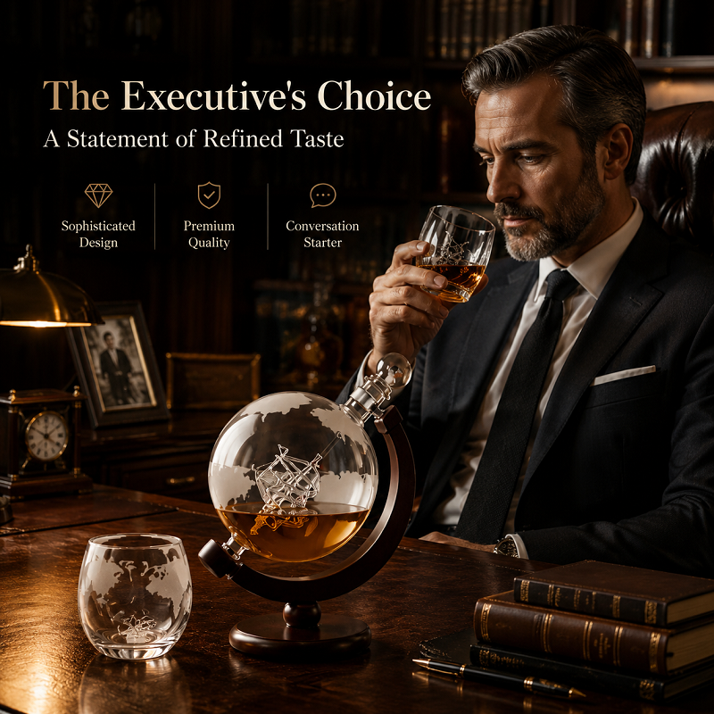 Globe Whiskey Decanter Set wit - Decanter Globe Set reseña y precio