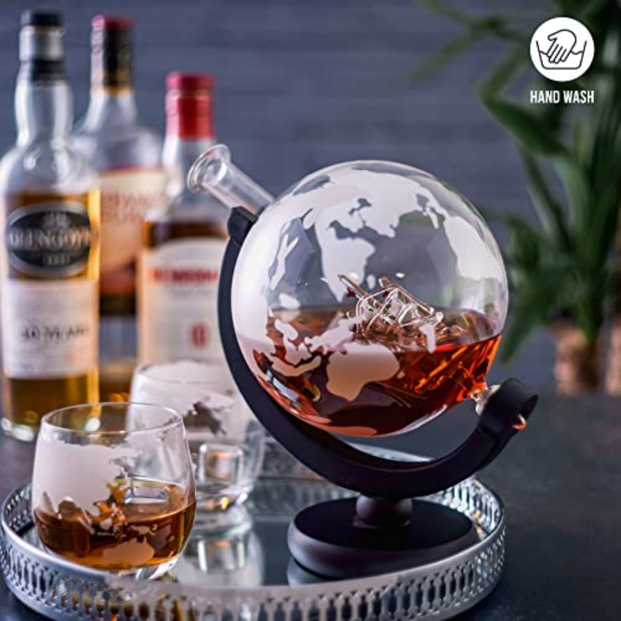 Oak Steel - 50 Oz Globe Whiske - Decanter Globe Set reseña y precio
