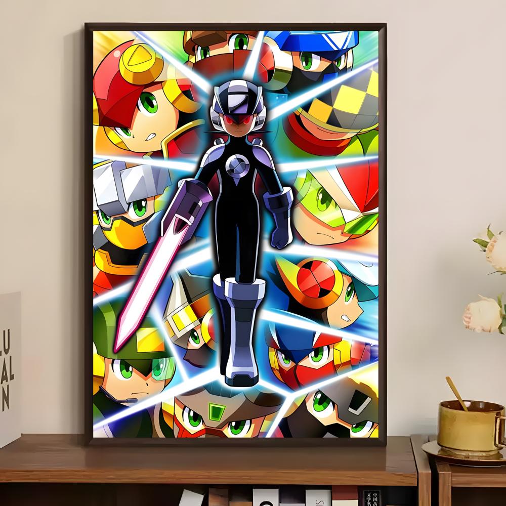 Classic Mega Man Poster Paper  - Home Bar And Theater reseña y precio