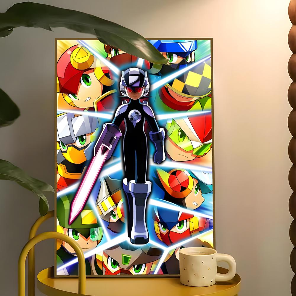 Classic Mega Man Poster Paper  - Home Bar And Theater reseña y precio