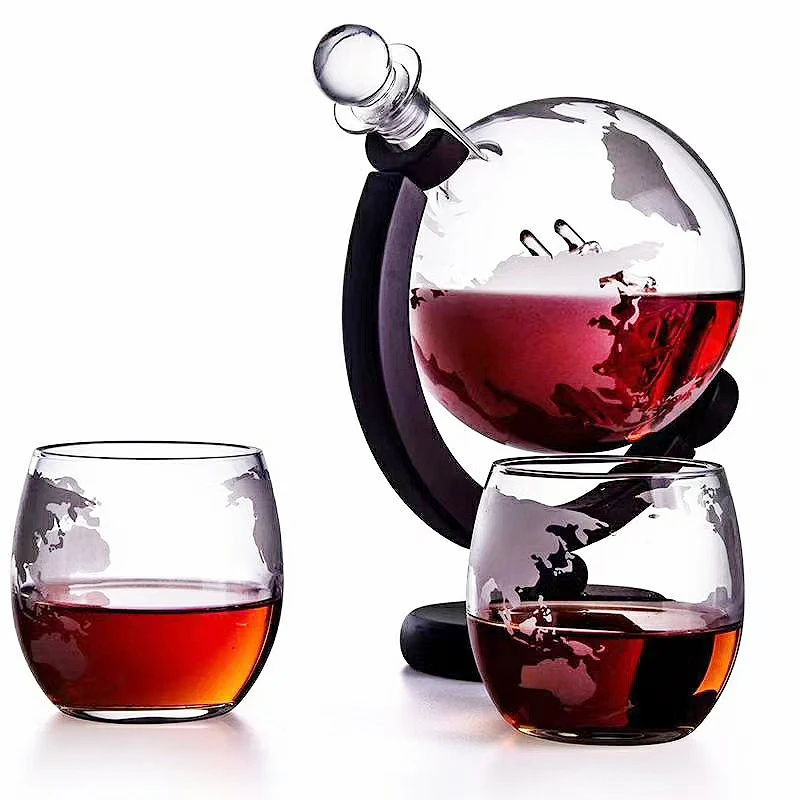 Whiskey Glass Set Crystal Glob - Decanter Globe Set reseña y precio