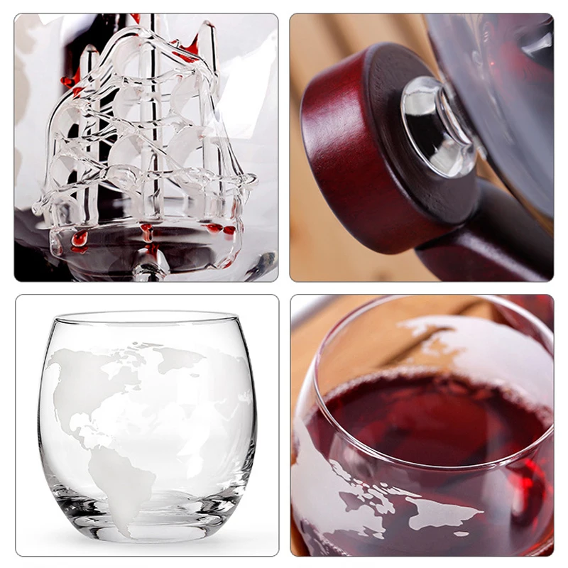 Whiskey Glass Set Crystal Glob - Decanter Globe Set reseña y precio