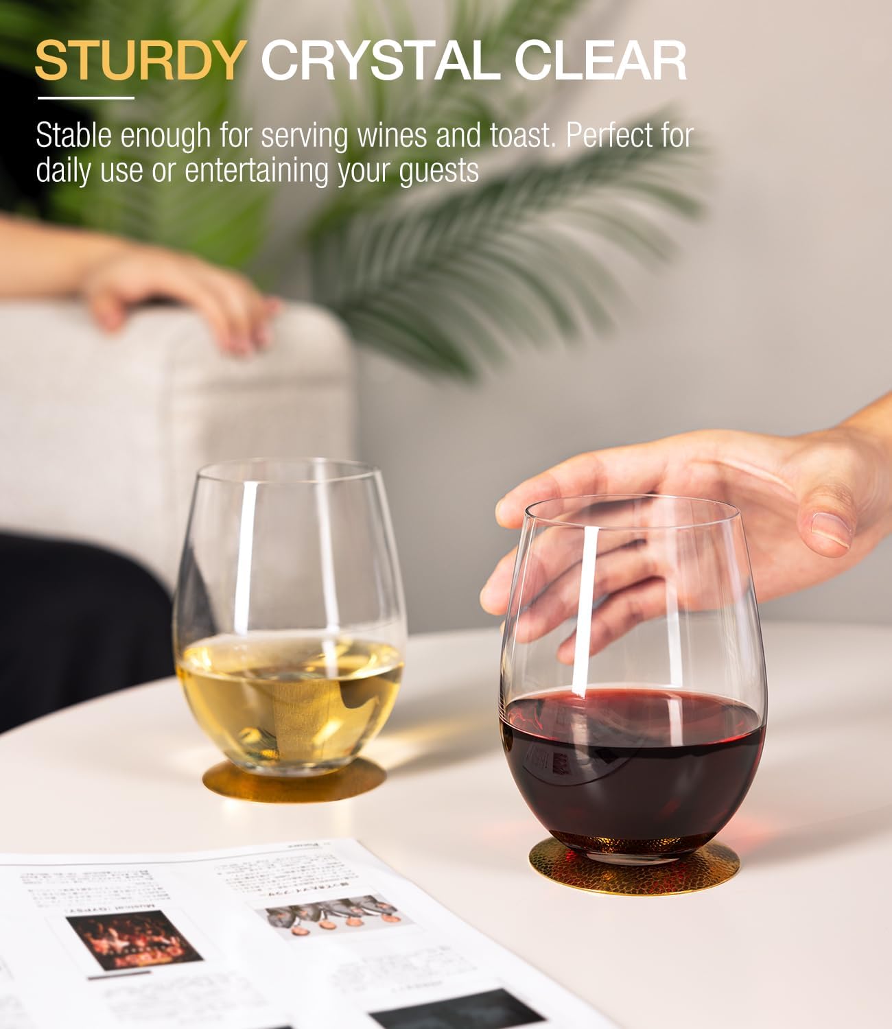 Stemless Wine Glasses Set of 4 - Home Bar Set reseña y precio