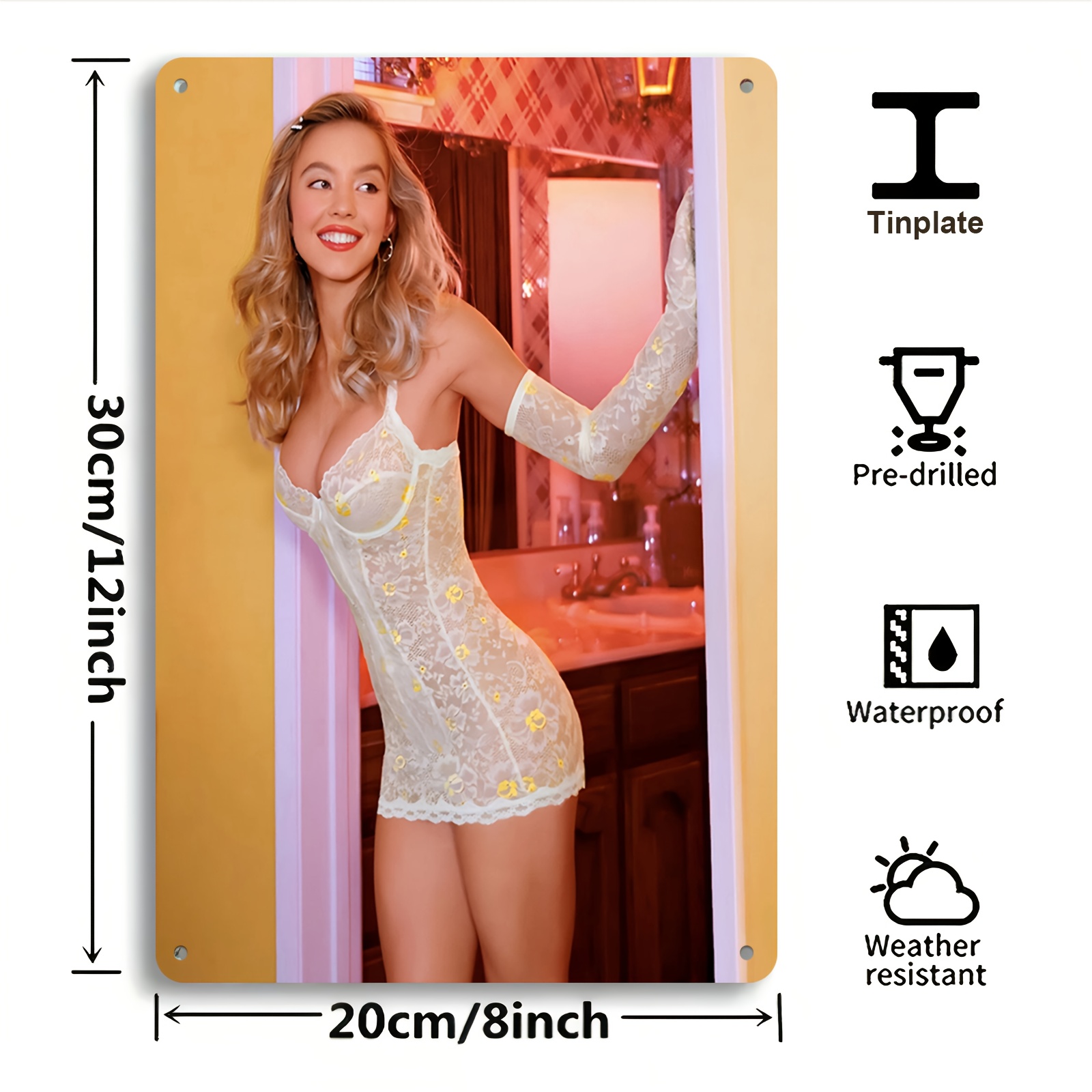 Sydney Sweeney Euphoria Metal  - Home Bar Sydney reseña y precio