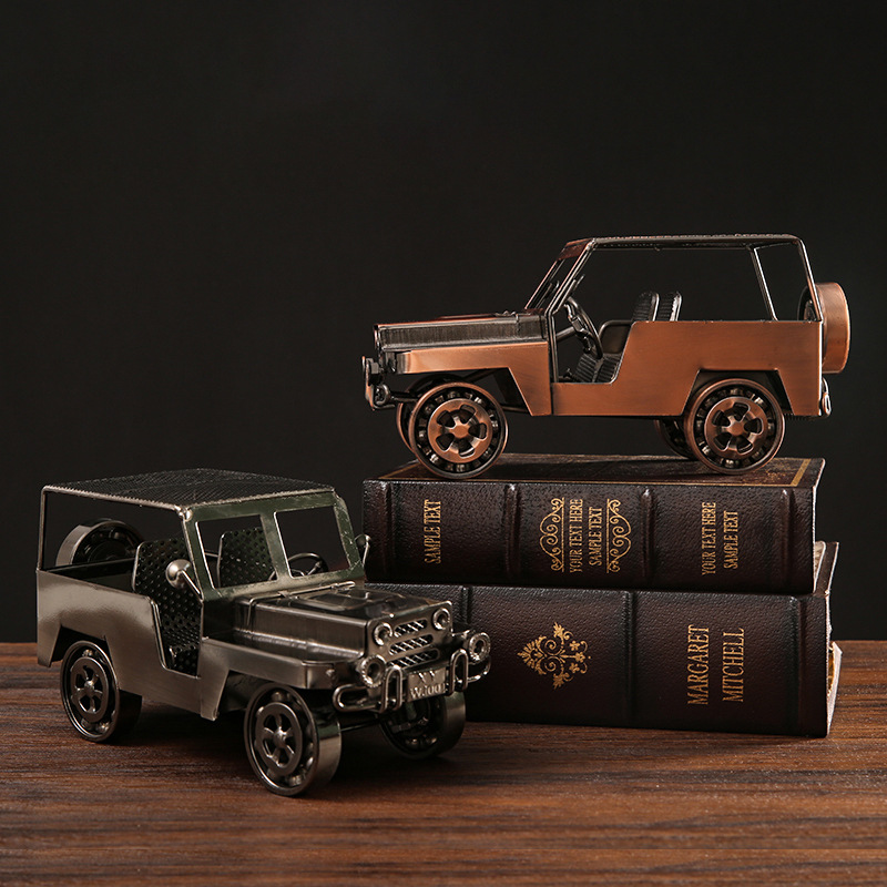 Vintage Jeep Car Ornament Meta - Home Bar And Cabinet reseña y precio
