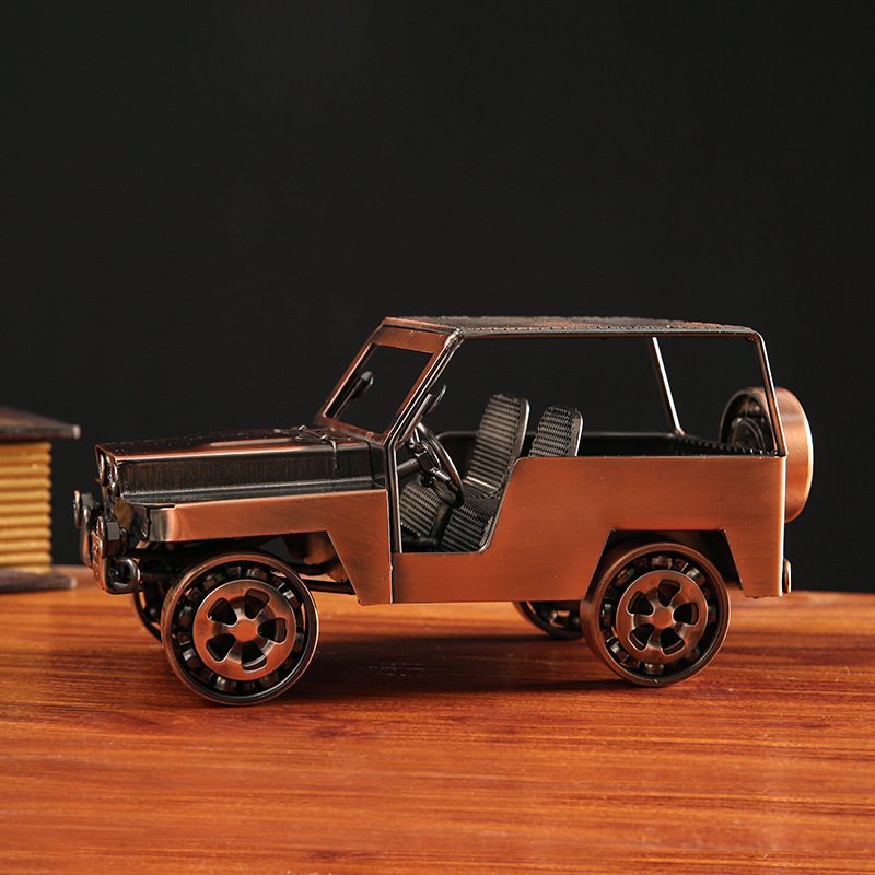 Vintage Jeep Car Ornament Meta - Home Bar And Cabinet reseña y precio