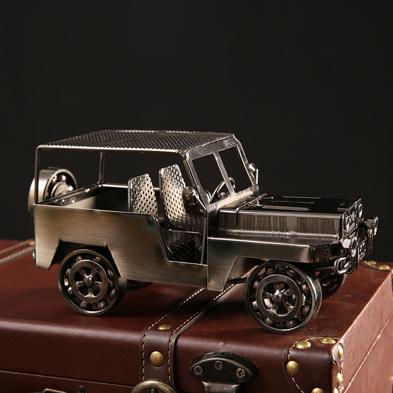 Vintage Jeep Car Ornament Meta - Home Bar And Cabinet reseña y precio