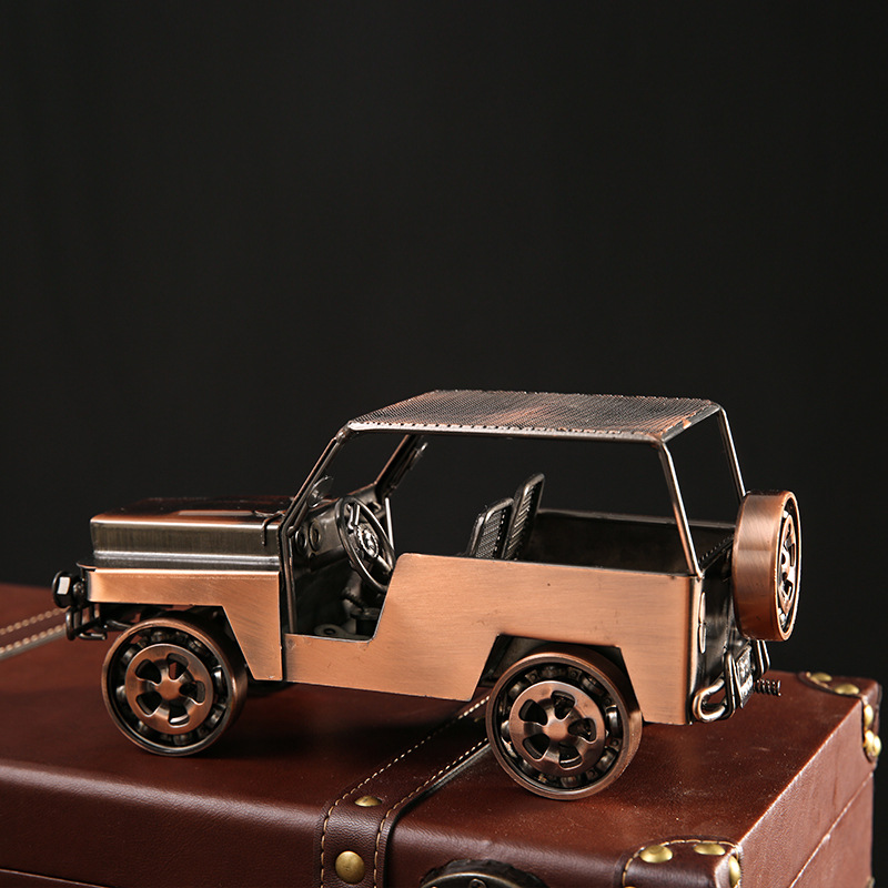 Vintage Jeep Car Ornament Meta - Home Bar And Cabinet reseña y precio