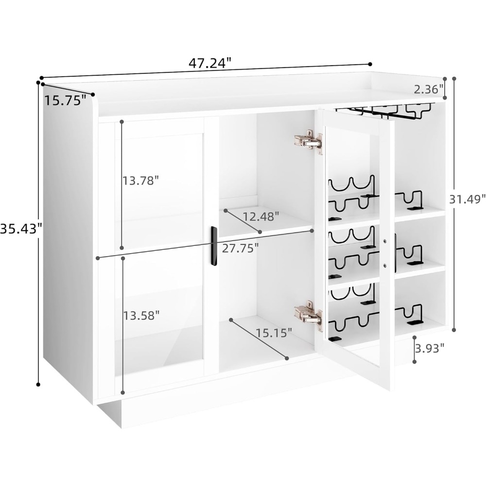 Wine Bar Cabinet with LED Ligh - Home Bar And Cabinet reseña y precio
