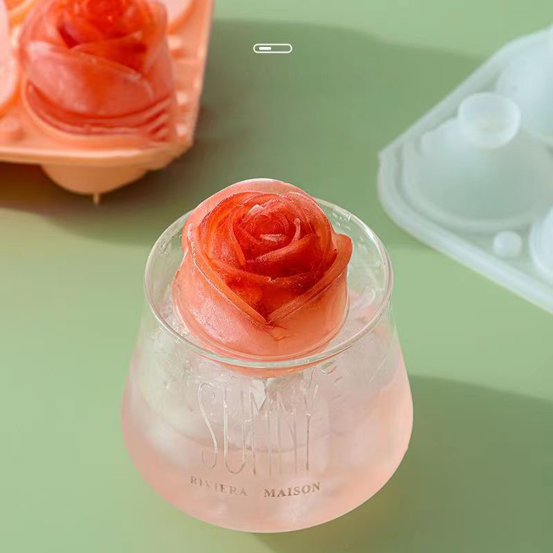 3D Rose Ice Molds 4 Holes Ice  - Ice Mold Sphere reseña y precio