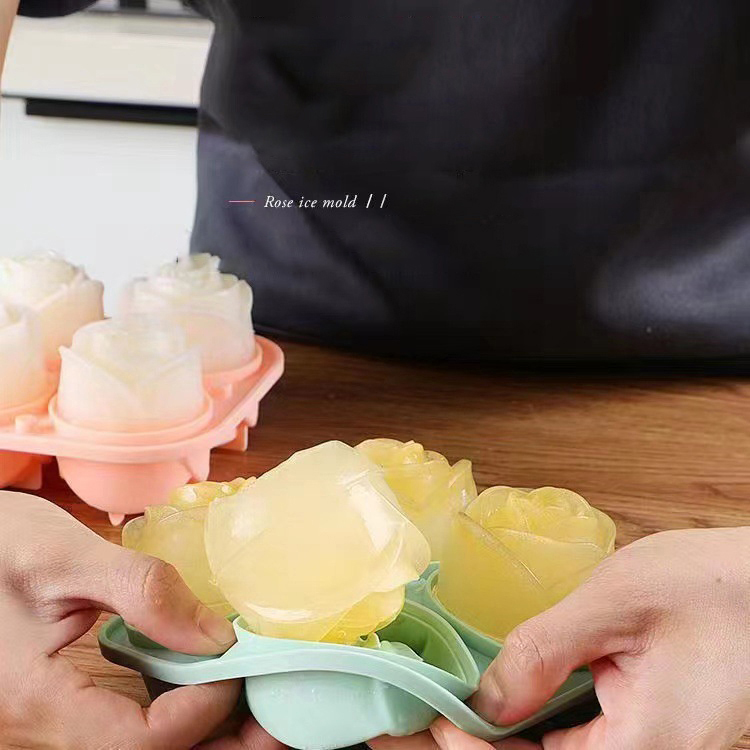 3D Rose Ice Molds 4 Holes Ice  - Ice Mold Sphere reseña y precio