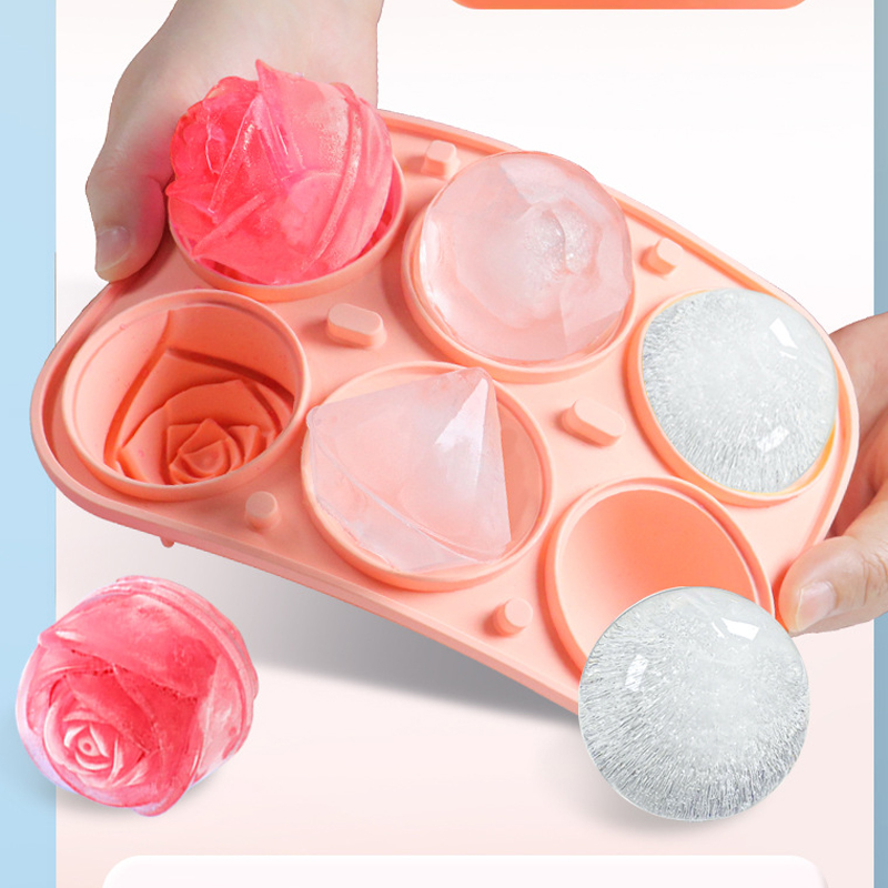 3D Rose Diamond Round Ice Cube - Ice Mold Sphere reseña y precio