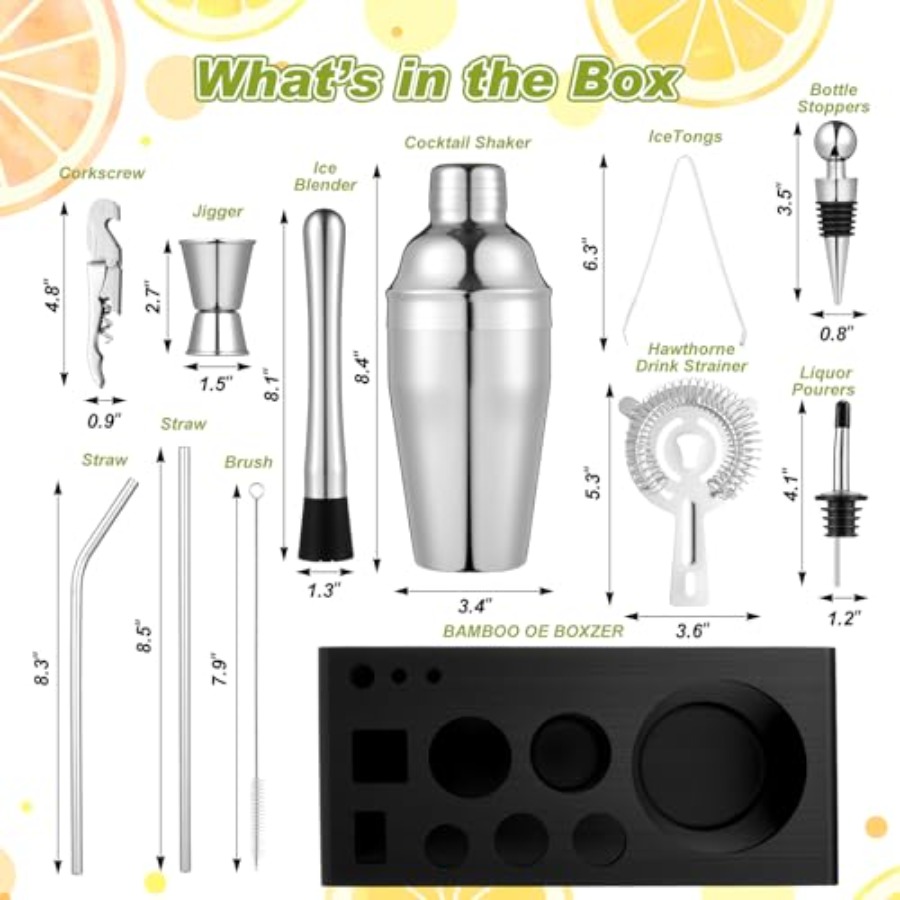 23 Pcs Bartender Supplies Kit  - Garnish Tray Set reseña y precio