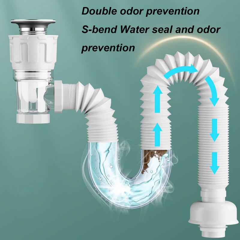 Telescoping Anti-odor Drain Pi - Home Bar Sink reseña y precio
