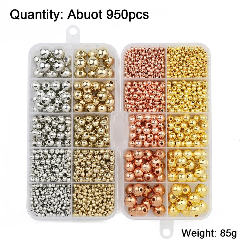 950PCS CCB 3/4/6/8/10MM Gold S - Bar Cart Gold reseña y precio